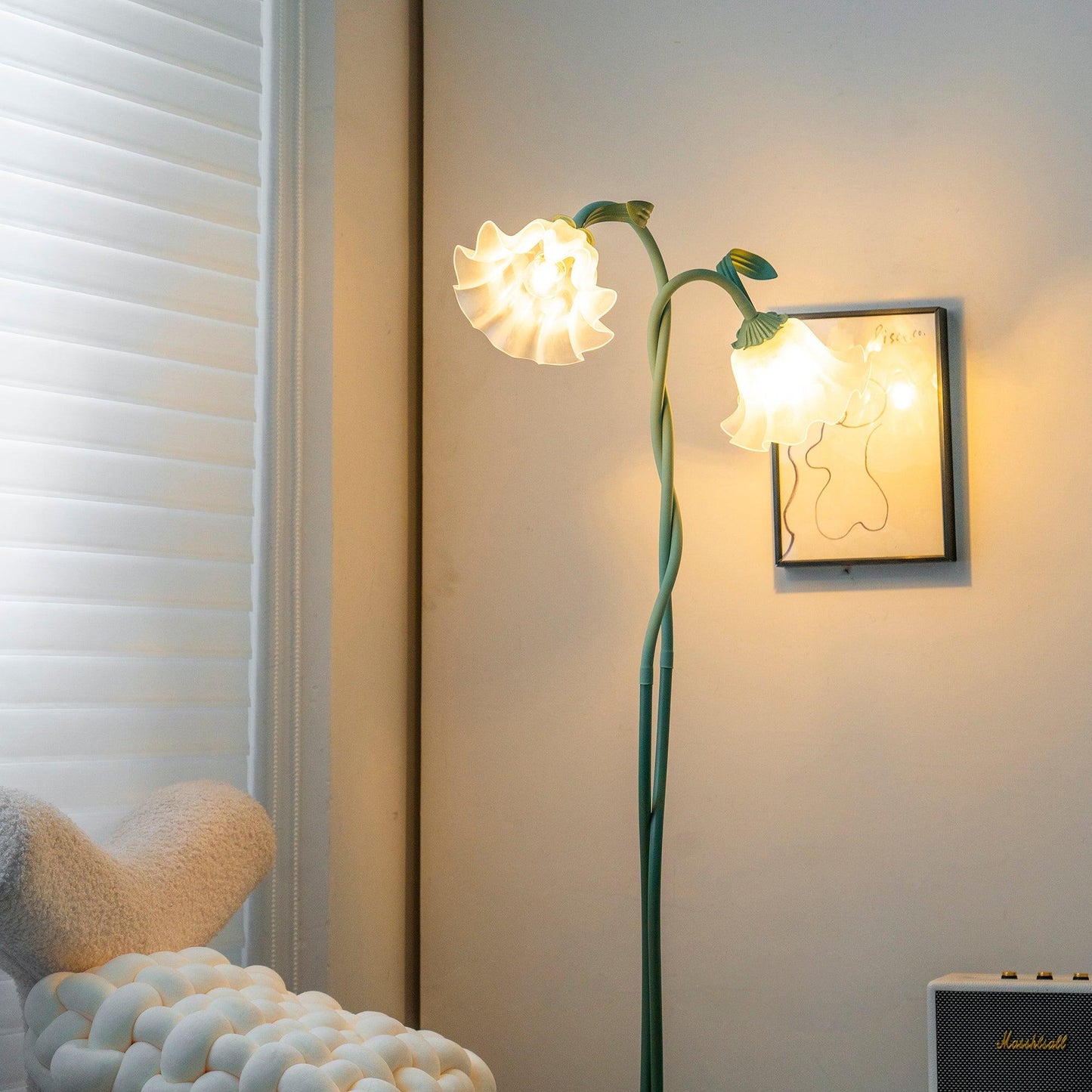 Floor lamp with Calla Lilies
