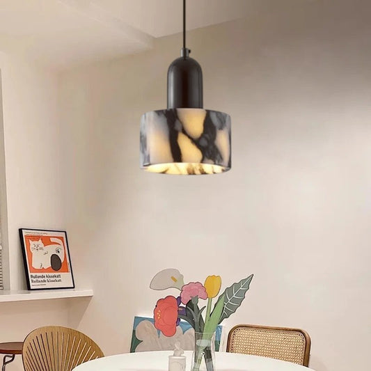 Sort marmor pendellampe