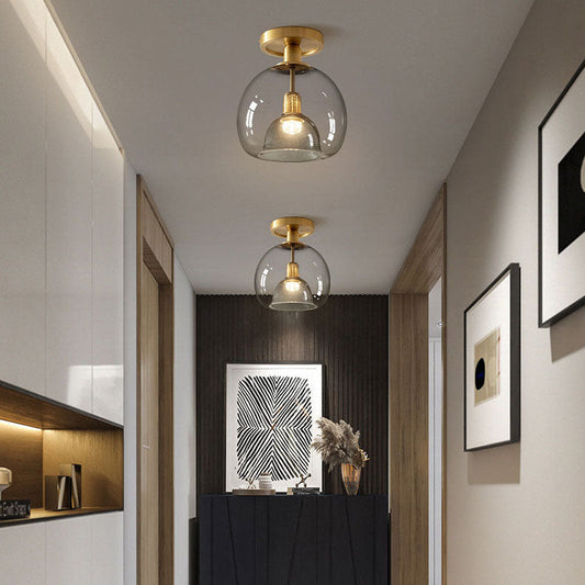 Moderne glass taklampe i grått til gangen
