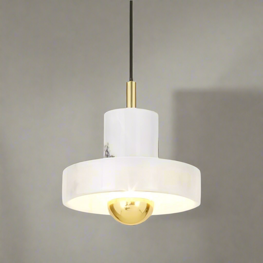 Marmor pendellampe med aura