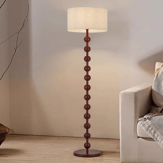 Træ gulvlampe i Japandi-stil