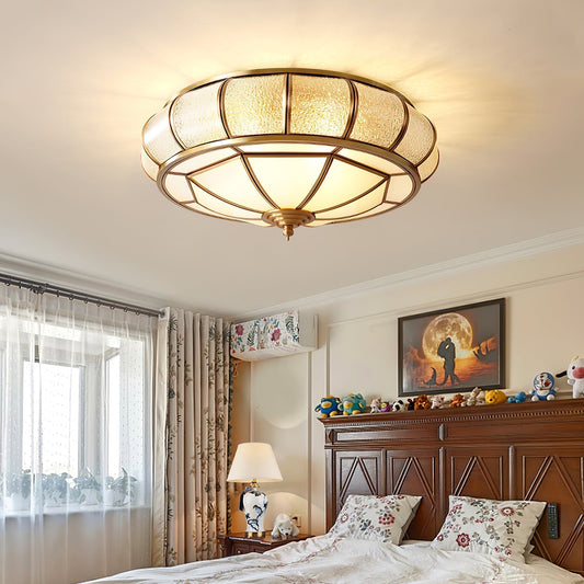 Tekstureret glasloftslampe