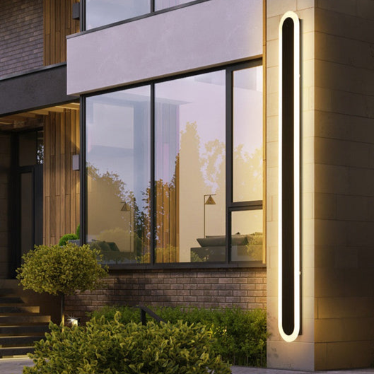 Cupola Outdoor Wall Lamp – Modern Black Iron LED Light (IP65 Waterproof)