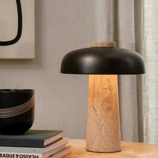 Travertin bordlampe