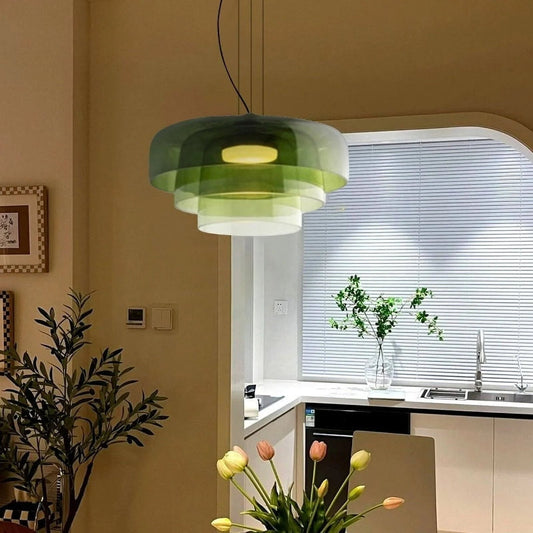 Glass pendant lamps
