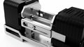 NorthRoot adjustable dumbbell set with square plates on a floor storage rack